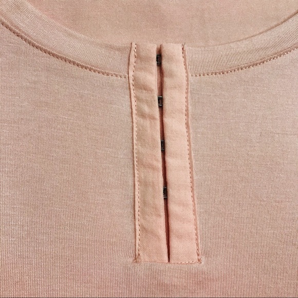 NWT Silky long sleeve blush top, curly hems - Picture 3 of 8